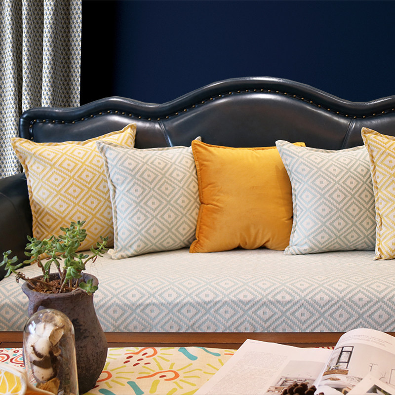 New Pint Yellow Minimalist American Sofa Hug Pillow Living-room Large Backrest Headbed Cushion Waist Pillow Close To Pillow Cover Without Core