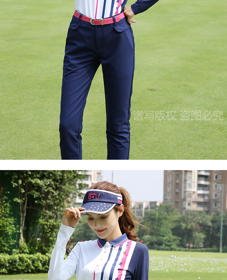 Mùa thu đông 2018 Quần áo golf ZG6 nữ quần áo bóng nữ phù hợp với áo thun dài tay Áo sơ mi quần lọt khe Baolan giày đánh golf