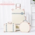 Vali retro nữ vali da xe đẩy vali bánh phổ thông bánh xe nhỏ hộp nội trú 20 inch hộp mật khẩu Va li