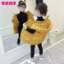 Áo khoác bé gái vest 2018 quần áo thu đông 2018 phiên bản mới của Hàn Quốc áo khoác trẻ em mùa đông phần dài quần áo trẻ em dài áo len nam thu đông bé trai Áo ghi lê