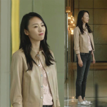 Maje moscoloni leather jacket womens 2022 autumn new Korean version loose Gu Jia same style leather short jacket