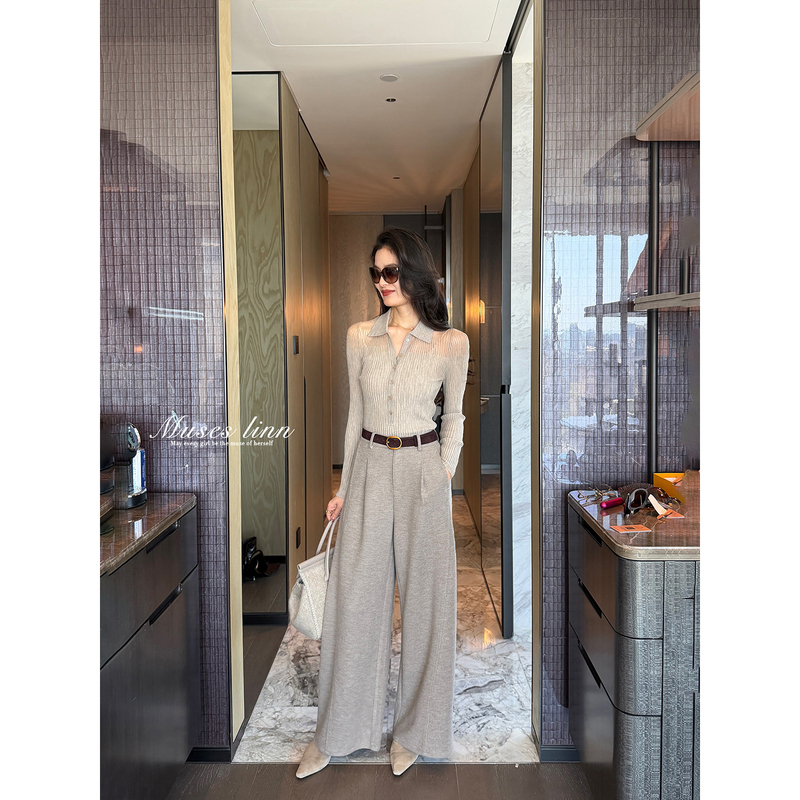 Linn【Sunset Afterglow】Drapey, Slimming, Elegant, Casual, Versatile, Loose Wide-Leg Pants C26Ck1348 Linn【Sunset Afterglow】Drapey, Slimming, Elegant, Casual, Versatile, Loose Wide-Leg Pants C26Ck1348