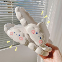 Cute cloud Dot slippers Shit Sensation Womens Summer Ultra Soft Outside Wearing Non-slip Deodorant Bathroom Cool Drag Indoor Couple