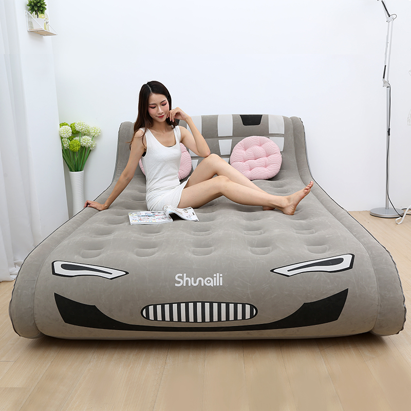 Cartoon inflatable bed household single double air cushion bed thickened high air cushion bed simple folding outdoor convenient air cushion