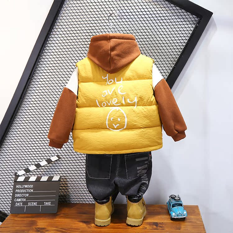 Áo vest trẻ em cotton mùa đông 2018 bé trai mới mặc cho bé mùa thu đông bé phiên bản Hàn Quốc áo gile trẻ em nam