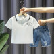 Children's clothing boys summer suit 2023 new small and medium-sized boys polo shirt short-sleeved shorts summer two-piece suit