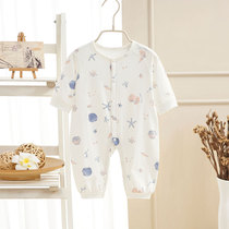 Baby Clothes Summer Clothes Slim Fit Long Sleeves Air Conditioning Suit Newborn Toddler Khau Spring Autumn Pyjamas Clothes Baby Conjoined summer