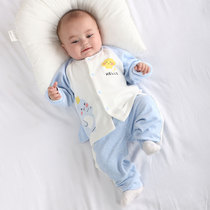 Baby suit Spring and autumn male and female cuddly spring clothing children Two sets of babies go out long sleeves clothes pure cotton double layer