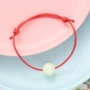 Nhật Bản và Hàn Quốc đơn giản vòng tay đá dạ quang Sen nữ dây đỏ dạ quang đá quý tay và dây đeo đôi nam nữ - Vòng đeo tay Cuff chuỗi trầm hương