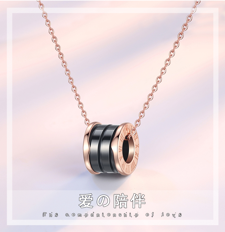 Sterling silver necklace getting lock han edition sen is a pendant necklace ceramic contracted students red trill with money
