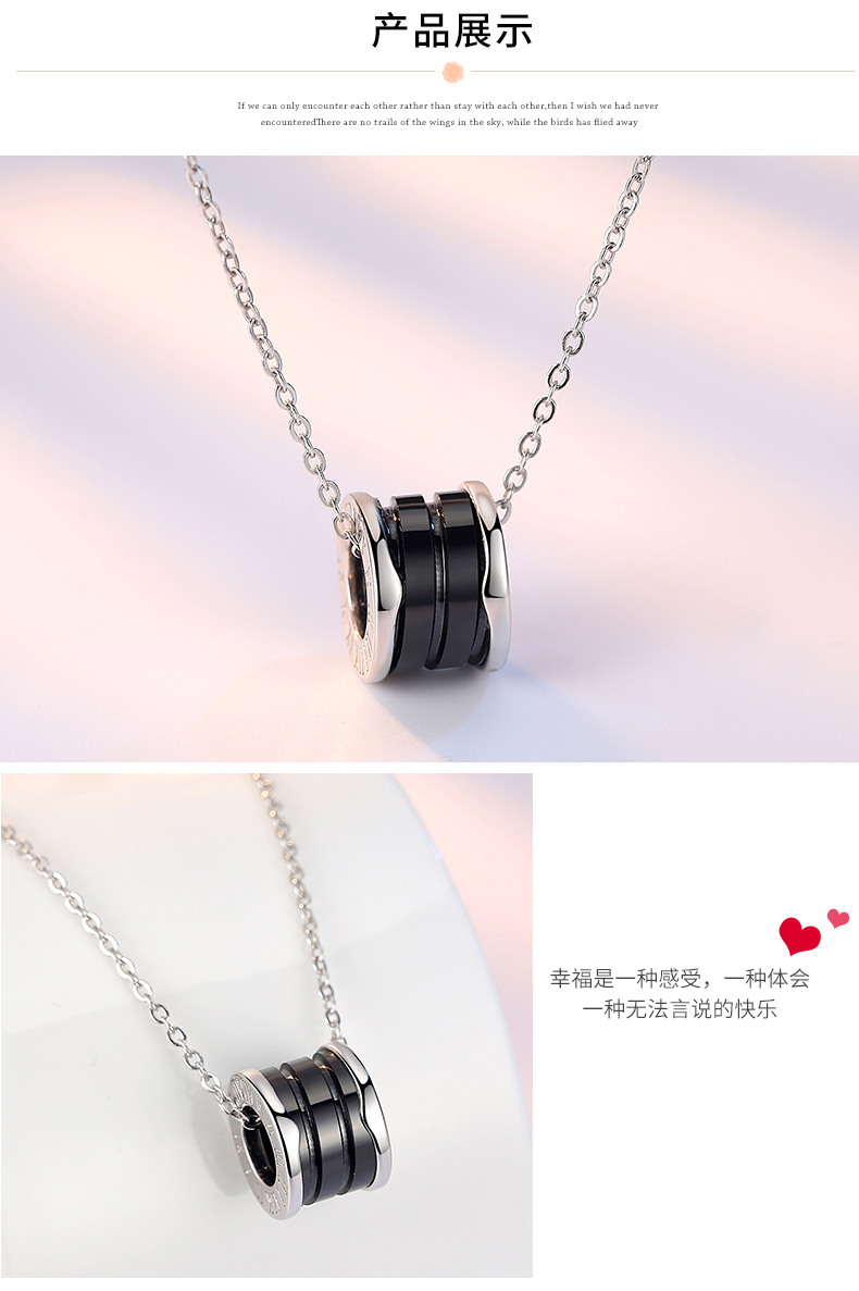 Sterling silver necklace getting lock han edition sen is a pendant necklace ceramic contracted students red trill with money