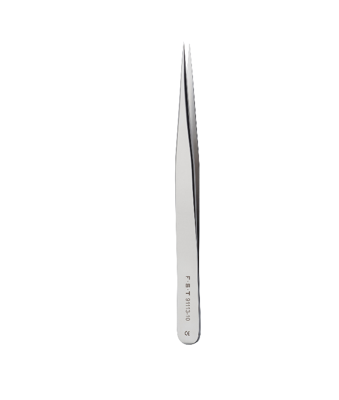 FST镊子91113-10 Fine Forceps Broad Shanks 学生练手精细镊子