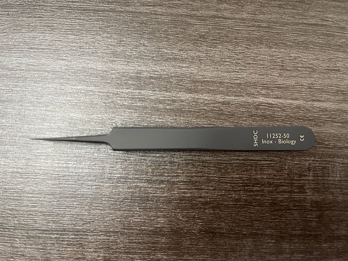 瑞士制FST陶瓷镊子11252-50 耐腐蚀陶瓷涂层Dumont #5规格镊子