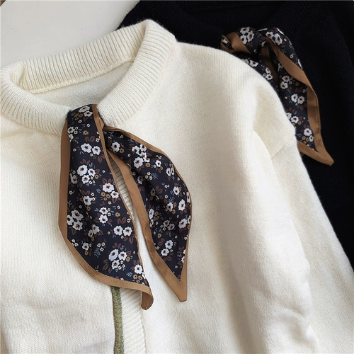 Лента, тонкая повязка на голову, летний шейный платок, французский стиль, Южная Корея