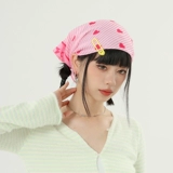 Летний носовой платок, модная повязка на голову, шейный платок, шарф, из хлопка и льна, в цветочек