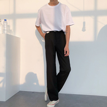 19studio can wear a couple loose Korean style ins base solid color t-shirt short-sleeved men and women all year round