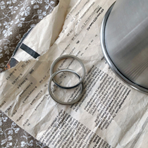 19studio Korean ins ring Men and women cold wind Port trend flow Korean version of the couple titanium steel double ring ring men