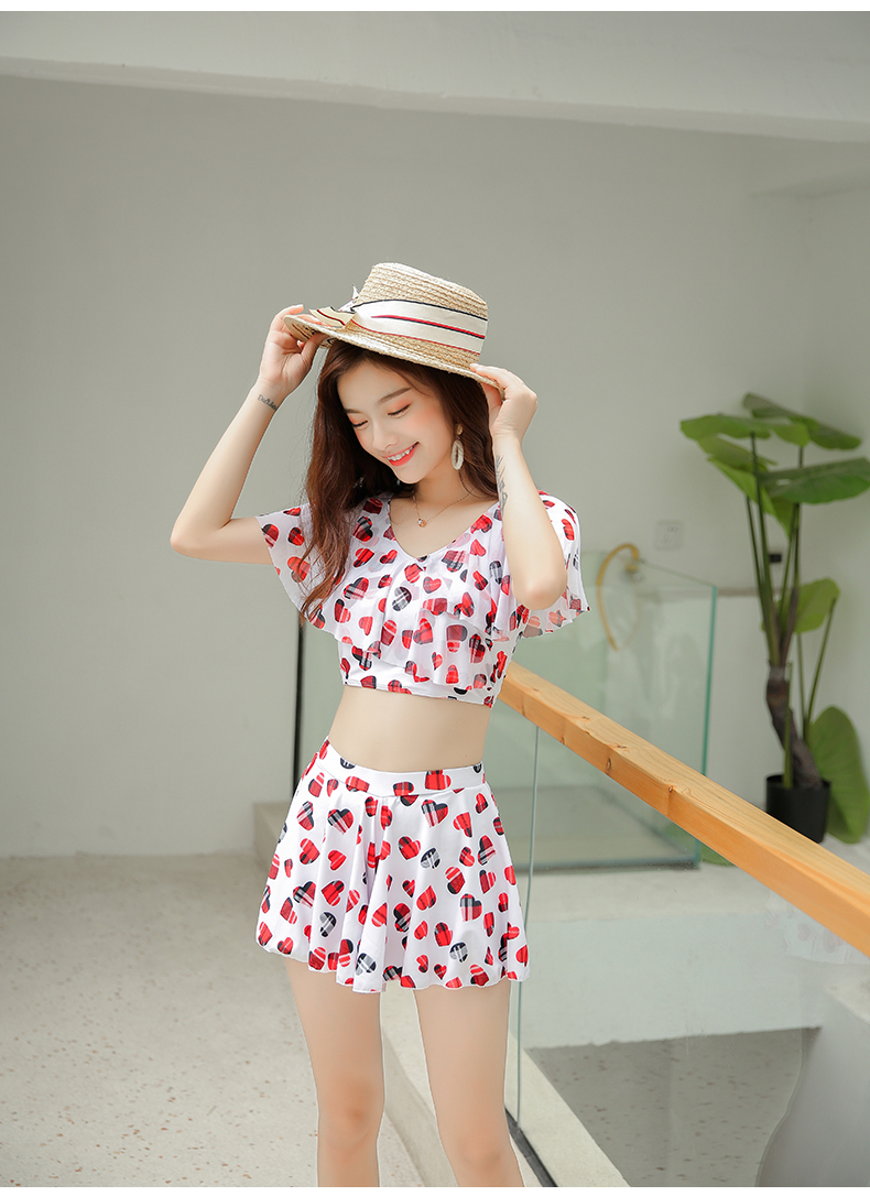 Áo tắm nữ xẻ hai mảnh bảo tồn mỏng bụng giảm béo kiểu váy cỡ lớn gợi cảm tụ tập nhỏ áo tắm mùa xuân nóng bỏng áo 2 mảnh