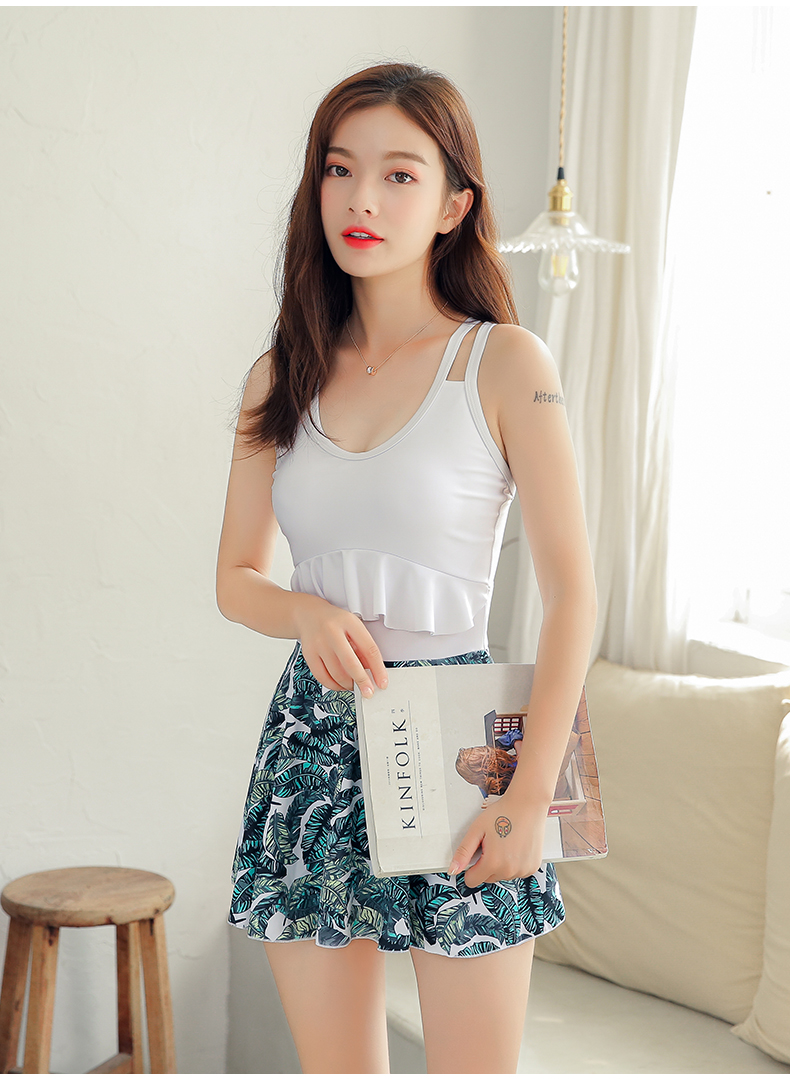 Áo tắm nữ liền thân bảo thủ thon gọn váy giảm béo che bụng thu thập kích thước lớn nhỏ nhỏ tươi nóng mùa xuân áo tắm - Bộ đồ bơi One Piece đồ bơi liền thân nữ