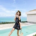 Áo tắm Xiêm nữ che bụng thon kiểu váy phẳng góc bảo thủ ngực nhỏ thu thập kích thước lớn Học sinh Hàn Quốc phù hợp với áo tắm mùa xuân - Bộ đồ bơi One Piece Bộ đồ bơi One Piece