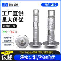 Vis dexpansion intérieure en acier inoxydable 304 m6-m8-m10-m12 tête ronde à vis hexagonale fixe vissée