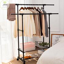 Simple single pole clothes floor-to-ceiling household balcony clothes bar indoor hanging rack outdoor drying rack sub-bedroom clothes