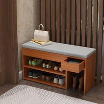 Shoe rack simple doorway with seat Nordic entrance shoe stool bed tail stool storage household shoe cabinet can sit