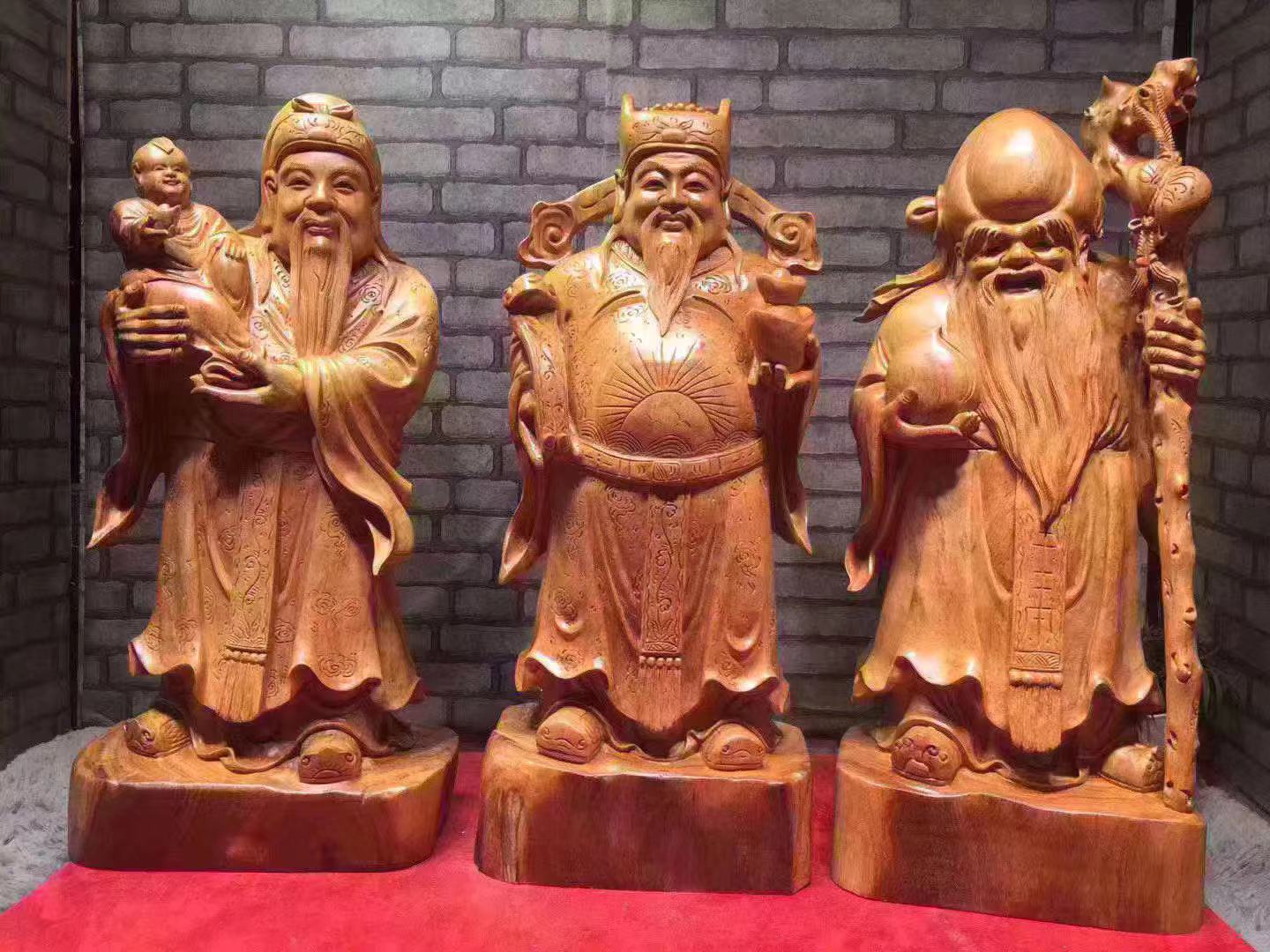 Flower wooden carving piece of Fluzhou Samsung solid wood carving root carving household decoration celebration gift red wood crafts