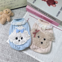 Pet Dog Clothes Autumn and Winter New Cute Puppy Vest with Leash Buckle Teddy Cat Small Dog Clothing