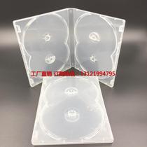 Factory Direct 1 4cm thick transparent 4 pieces of DVDCD disc box high-grade plastic box can be inserted into the cover