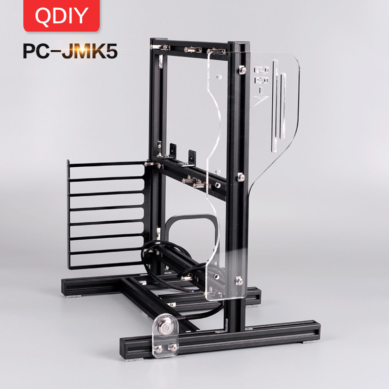 qdiy vertical aluminum main case Open main case ATX water-cooled aluminum frame platform for small motherboard itx