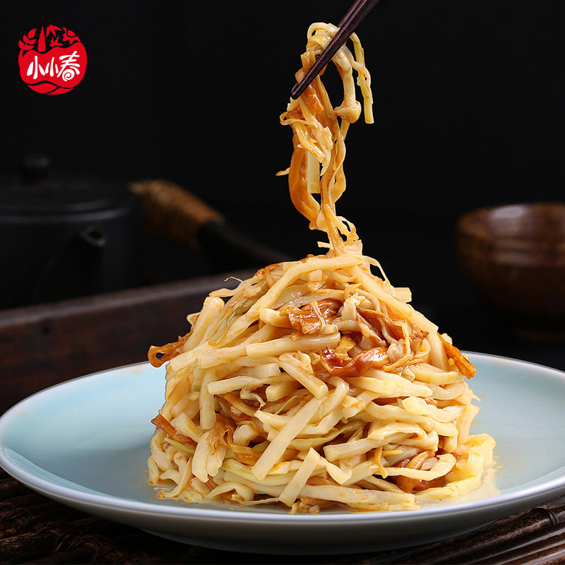 Xiaoxiaochun Anji specialty pickles ready-to-eat meal golden mushrooms crispy bamboo shoots vegetarian canned porridge side dishes 300g