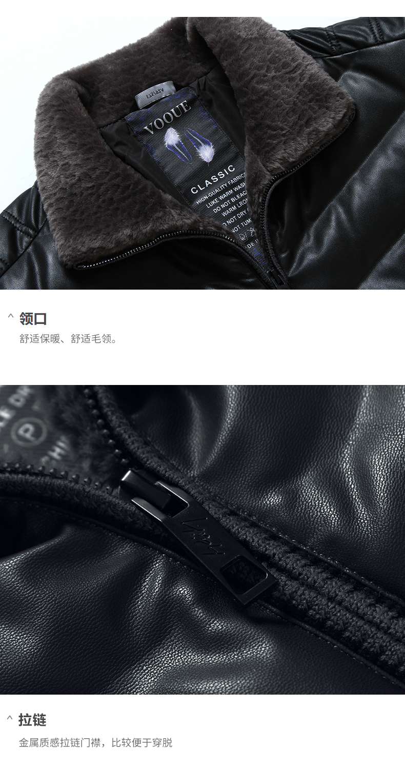 雪中飞 男士皮面毛领羽绒服 90%含绒量 多款式可选 图7