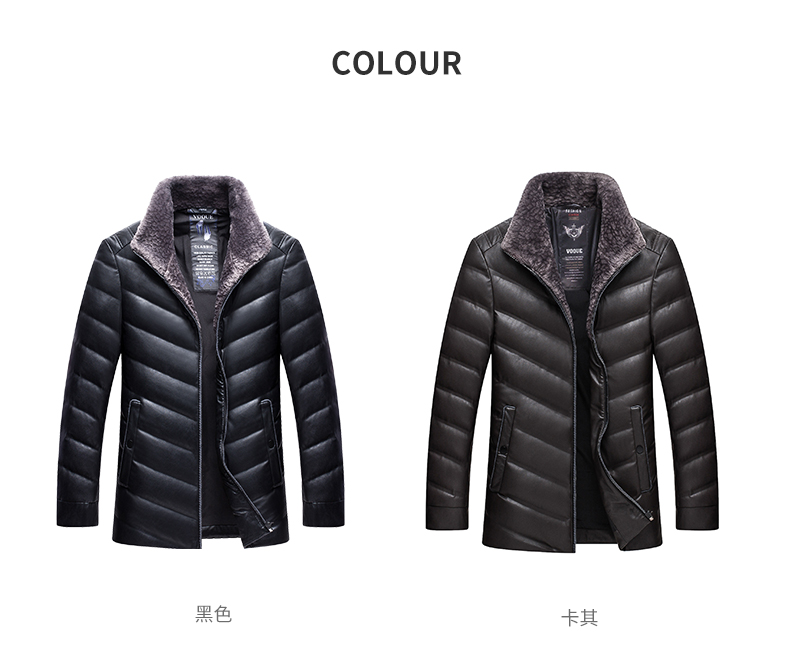 雪中飞 男士皮面毛领羽绒服 90%含绒量 多款式可选 图4