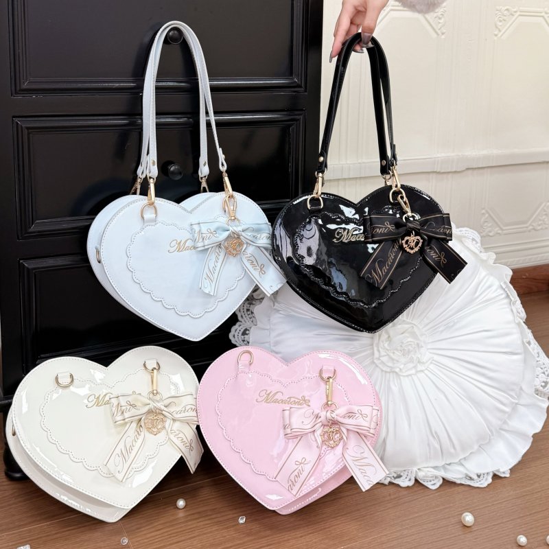 【Heart-Shaped】 Sweet, Cute, Elegant, Basic Crossbody and Shoulder Bag for Women, Lolita Style 【Heart-Shaped】 Sweet, Cute, Elegant, Basic Crossbody and Shoulder Bag for Women, Lolita Style
