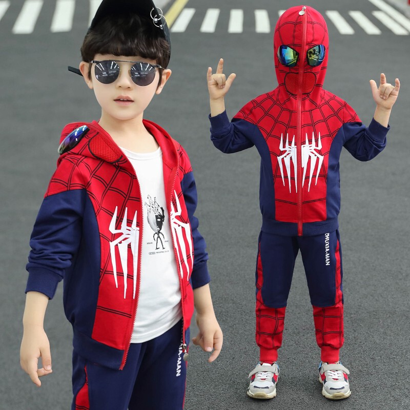 Spider-Man Costume Ultraman Children's Suit Boys' Clothing Superhero Costume Performance Costume Cosplay Halloween