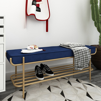 Nordic removable and washable shoe stool simple home door stool clothing store trial shoes Net red sofa stool rest long strip