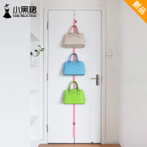Small black skirt nail-free door rear adhesive hook bag with toilet coat hook three-dimensional multi-layer multifunctional storage hanging strip