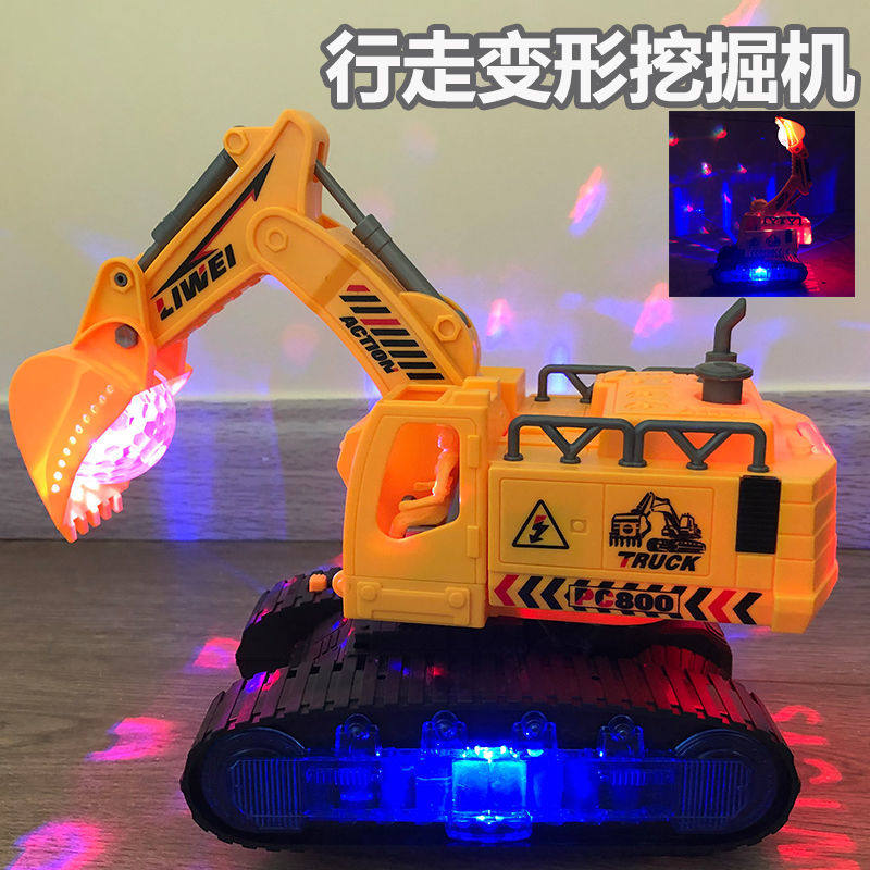 Yuan Lantern Festival Gift Children's Electric Excavator Toy Boys Music Toy Car Electric Engineering Vehicle Digger