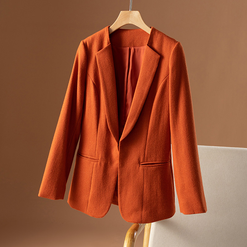 Bright and cheerful, fashionable and versatile, retro regular casual plush women's autumn and winter suits