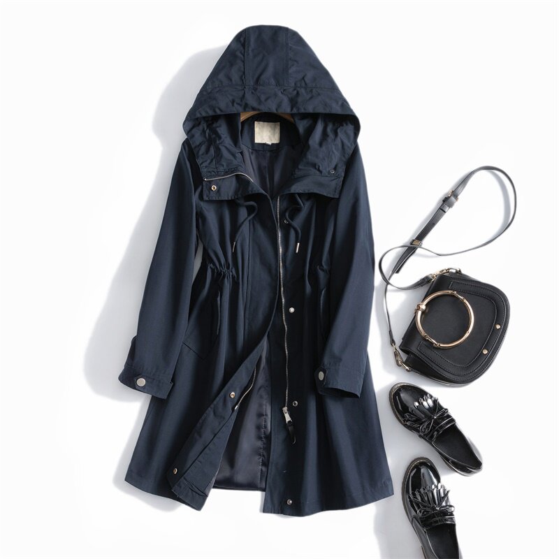 Channel goods have money and may not be able to buy medium-long version casual even cap cashew coat with female pull jacket jacket blouse