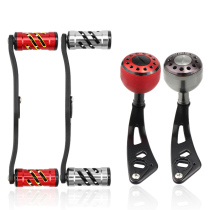 Fishing Wheel Rocker Full Metal Drop Wheel Double Rocker Lengthened Aluminum Alloy Grip Pellet Single Rocker Gear Accessories DS Cards