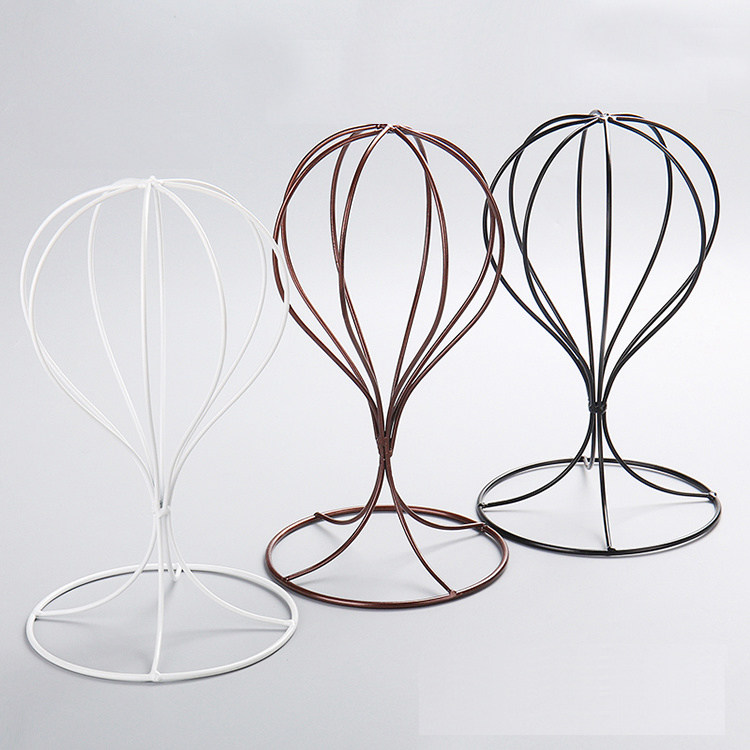 Adult countertop three-dimensional hat display rack hat rack home storage helmet bracket wrought iron circle hat holder floor type