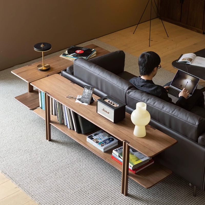 North American Black Walnut Wood Backrest Low Shelf Living Room Wall-Mounted Solid Wood Bookshelf Reading Storage Cabinet Floor-Standing Bookcase North American Black Walnut Wood Backrest Low Shelf Living Room Wall-Mounted Solid Wood Bookshelf Reading Storage Cabinet Floor-Standing Bookcase