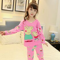 Spring and autumn cotton girls childrens pajamas long sleeve girls summer children children childrens clothing Baby Home clothing set