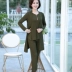 Mùa xuân và mùa thu mẹ khí chất ba mảnh phù hợp với áo khoác dài thời trang trung niên 40 tuổi 50 bộ đồ dài tay nữ - Phụ nữ cao cấp áo tuổi trung niên Phụ nữ cao cấp