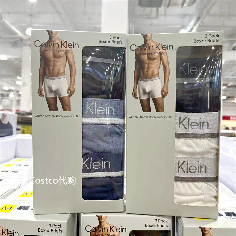 Imported Calvin Klein Men's Boxer Briefs Ck Men's Boxer Shorts 3-Pack Purchased from Costco in Shanghai