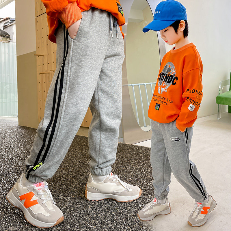 Children's clothing boys trousers spring clothes 2022 new children's foreign style sports casual pants middle and big children's spring and autumn trousers trendy