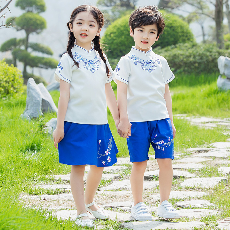 Hanfu Boy Summer Shaoye Primary School Primary School Primary School Students Tang Costume Out of Superfairy Kindergarten Performance Costume Children Summer Clothing Wave