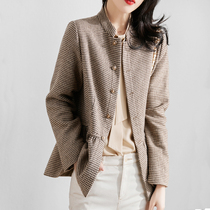 Mapping * Hong Kong light luxury womens fashion wild temperament elegant Western style Long sleeve small skirt short jacket